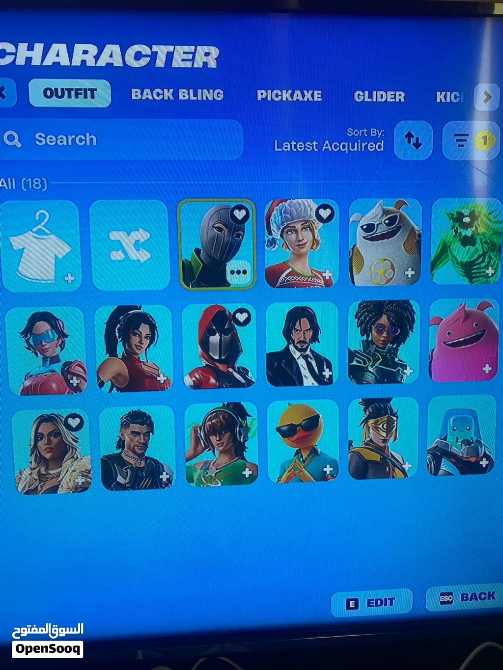 حساب فورتنايت للبيع بي سي سوني 16 سكن