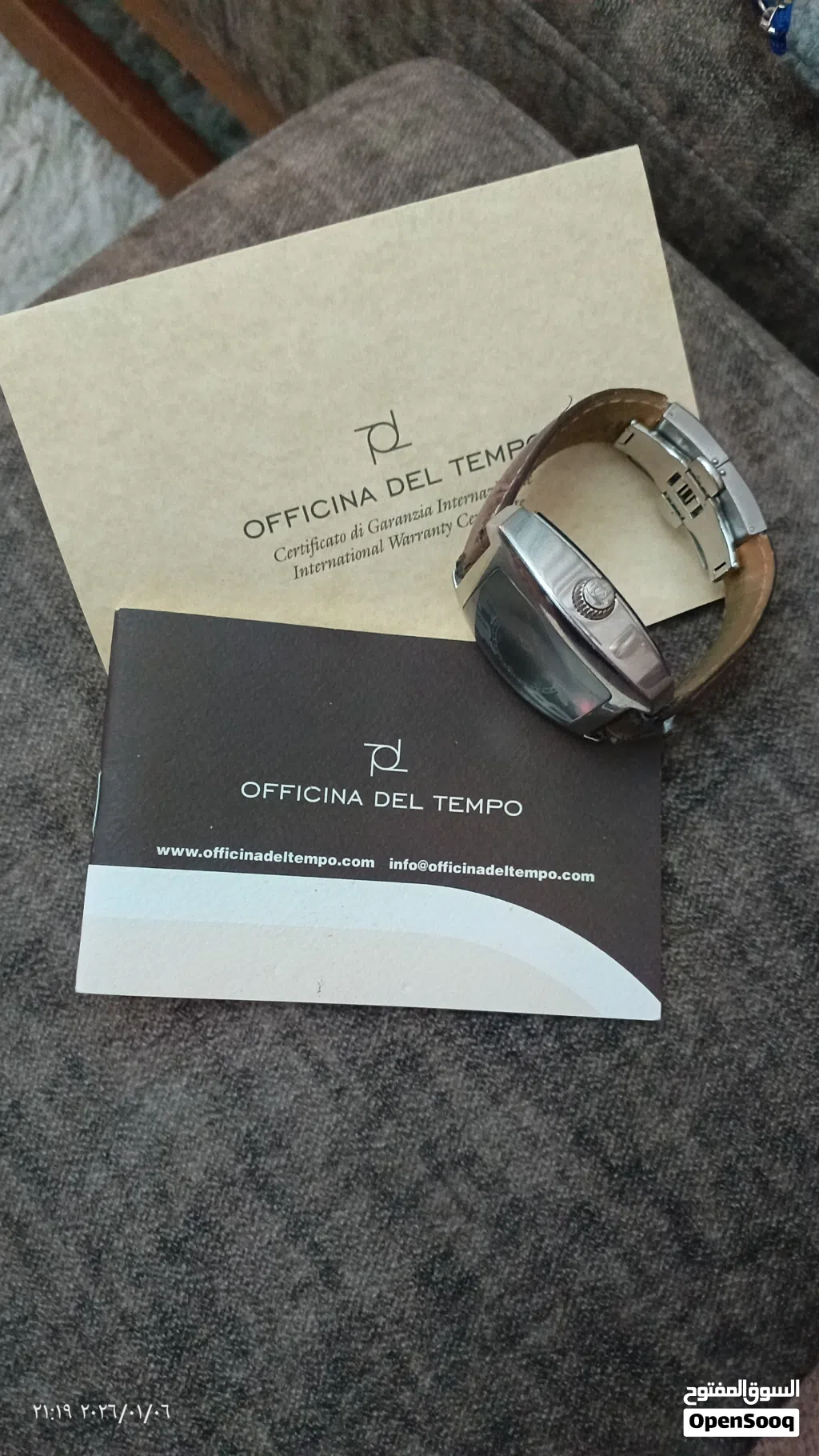 ساعة رجالي اصدار 2000 Officina Del Tempo ساعة Marrakech ايطالية اصلية