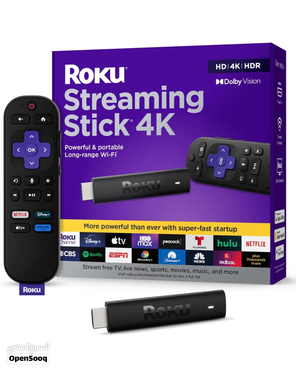 ROKU streaming stick 4K device
