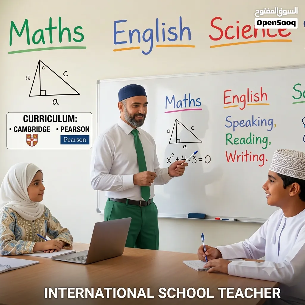 MATH ENGLISH & SCIENCE Teacher in Mabellah, Al Khoud, Al Mawaleh, Al Hail, Qurum ,Baushar, Al Ansab
