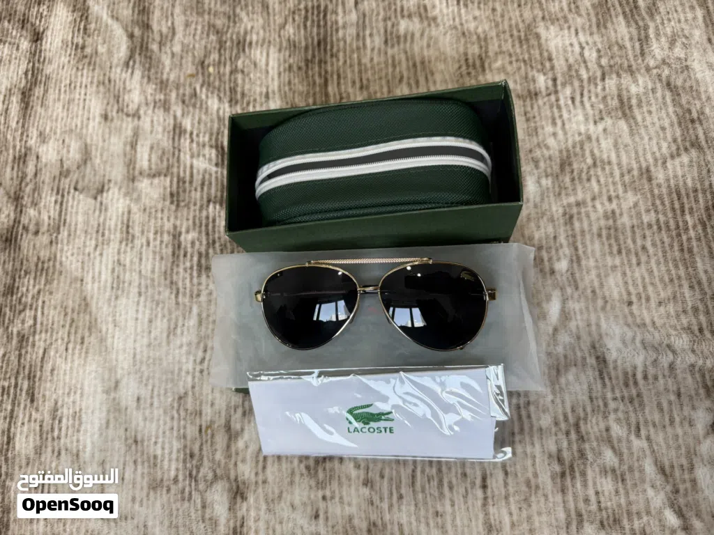 Lacoste L152S Premium Sunglasses – Stylish Gold Frame with Original Case & Box