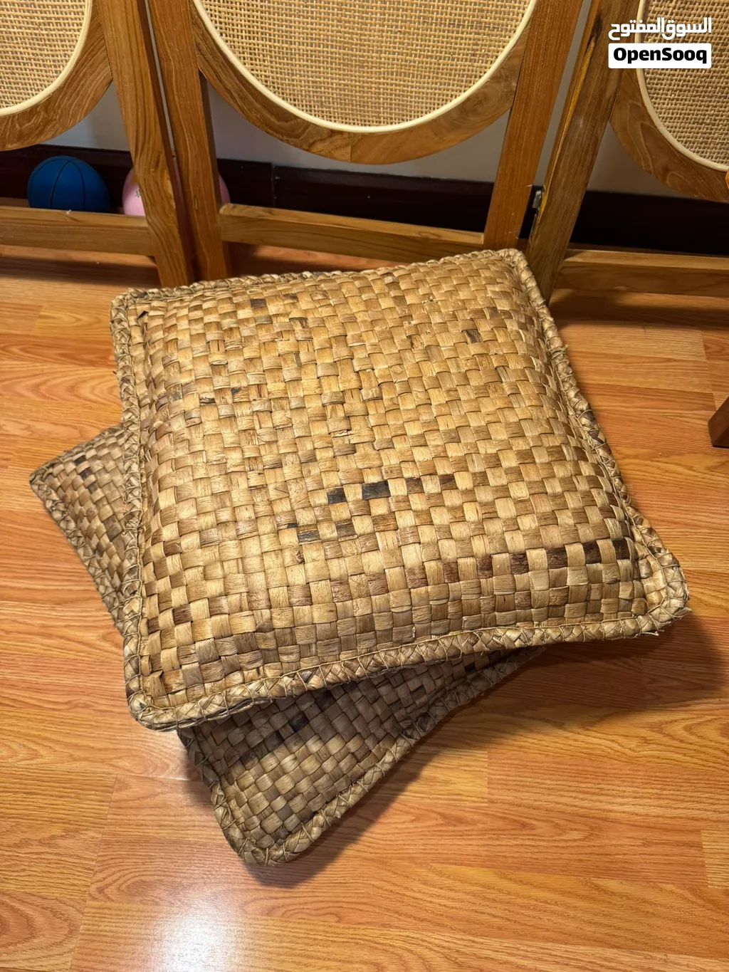 Rattan double cushions