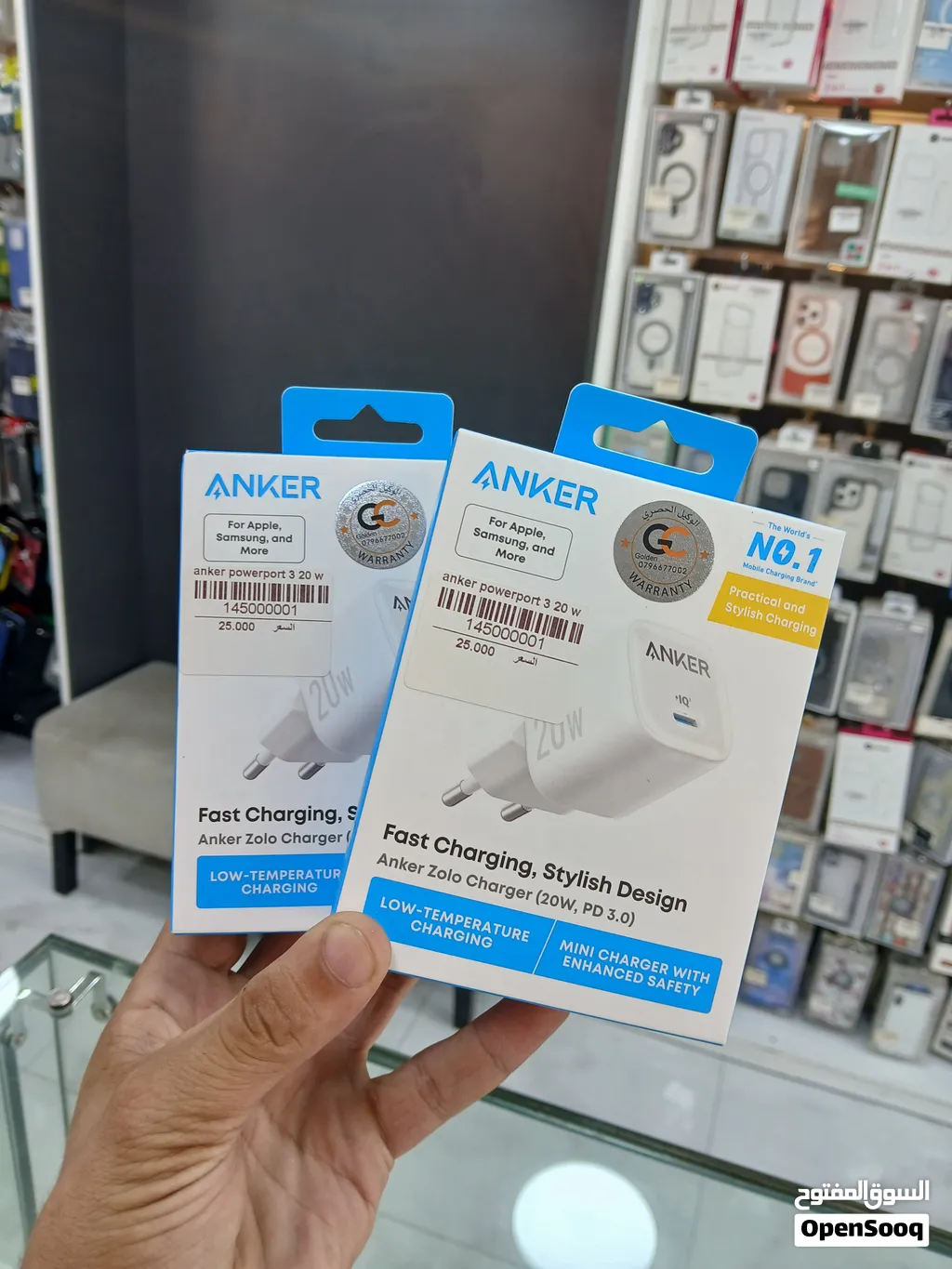 عظمة انكر bd 20W مكفوله 18 شهور ومعتمد من شركة ابل Anker 312 charger