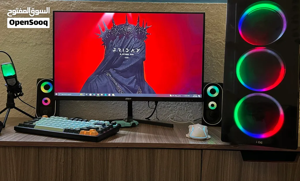 pc gaming باداء ممتاز للالعاب وللدراسه ، قابل للبدل .