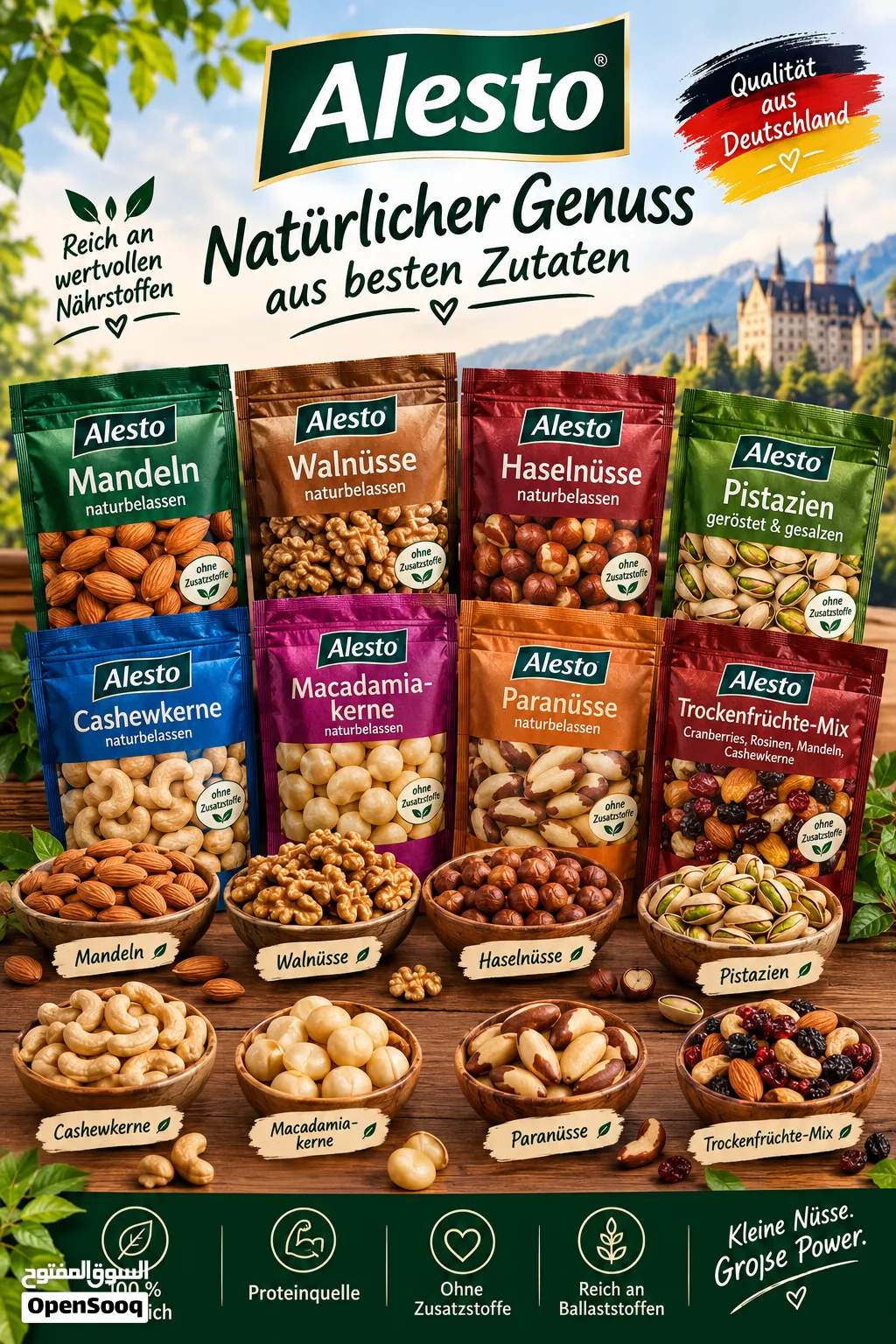 fruits secs et aliments importés d'Allemagne à vendre