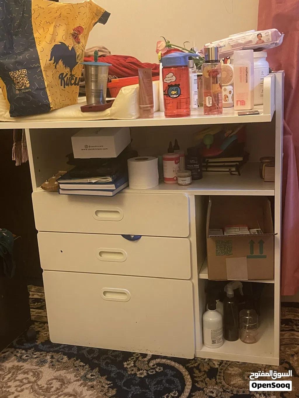 Baby Crib with mattress and Diaper changing table with big storage from IKEA i