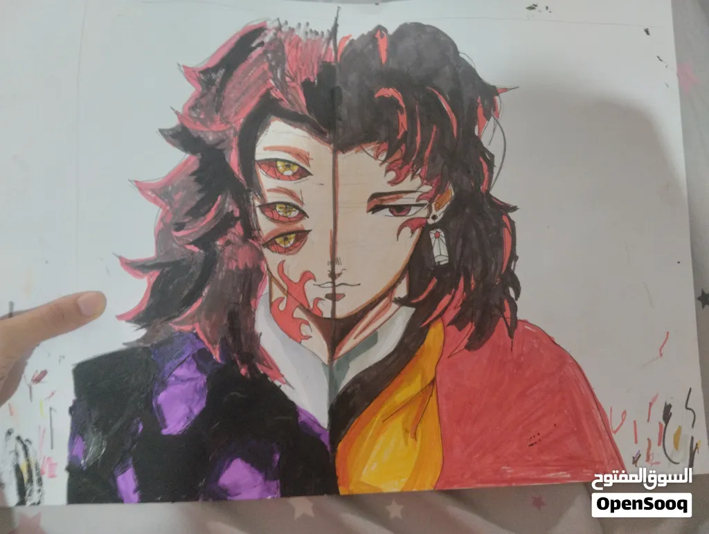 صورة انمي رسم Yoriichi And Kokushibo