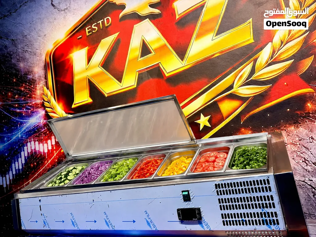 خصم خاص لفترة محدودة! ثلاجة سلطات KAZ – Over Counter خصم 20% ستانلس ستيل بالكامل