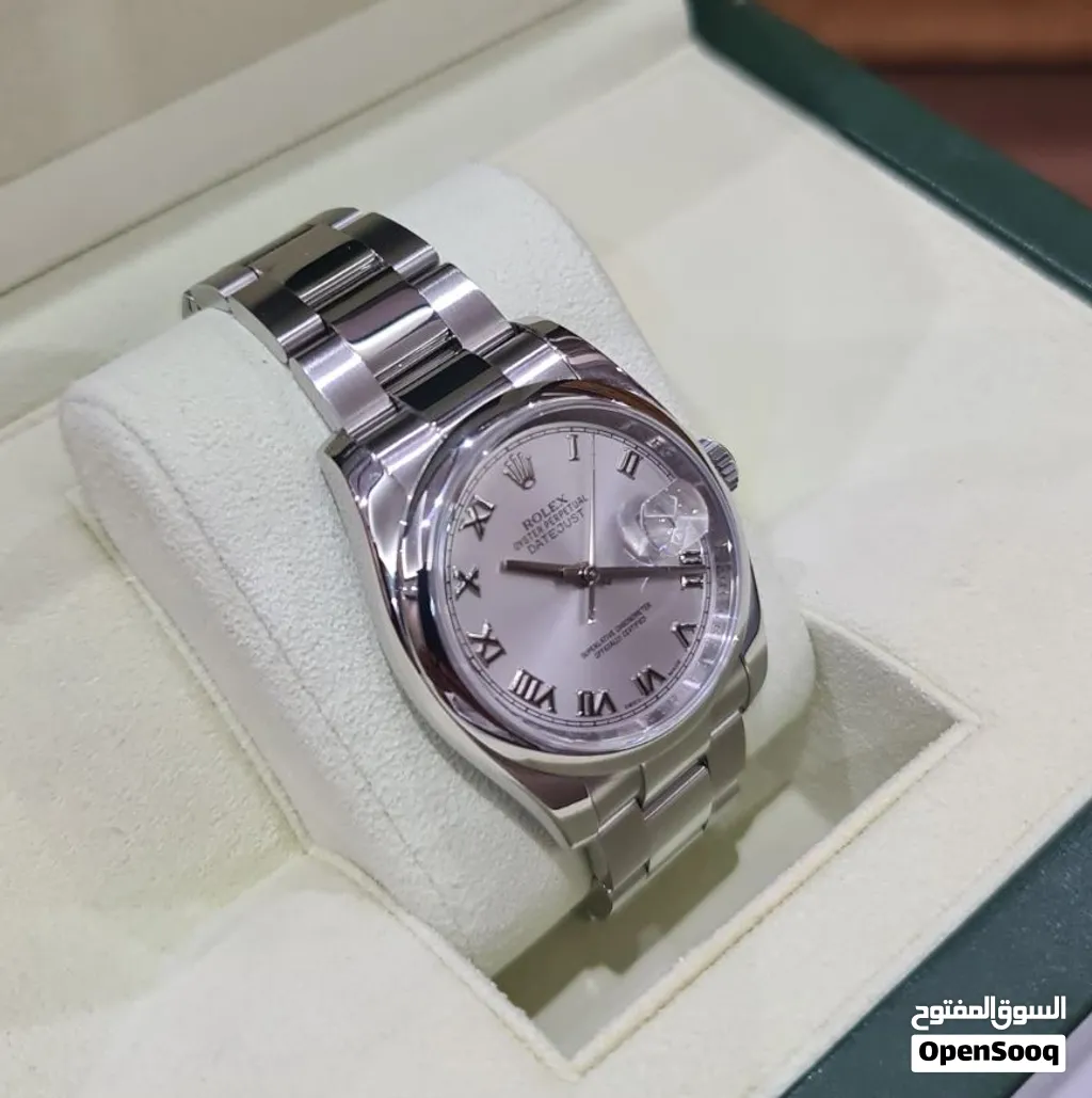 ROLEX S/S DATEJUST 36MM SILVER STONE DIAL 116200