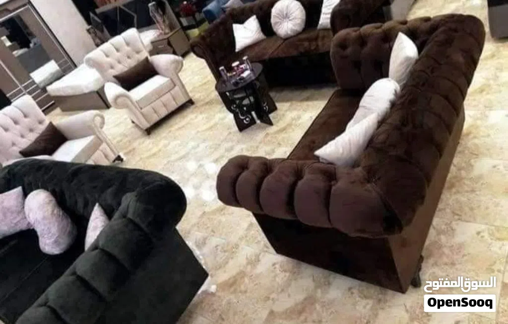 كنب اطقم كنب 7 مقاعد جميع الاوان بأفضل الأسعار بالمملكه متوفر لدينا خدمة التوصيل