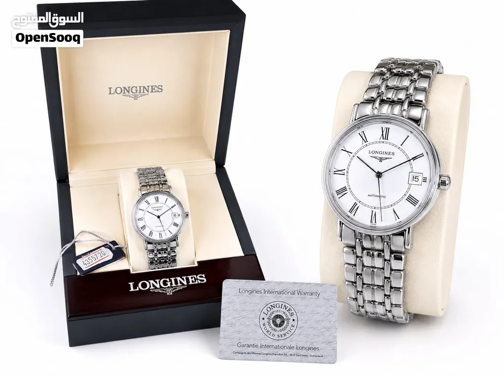 ساعة Longines Présence أوتوماتيكية جديدة تماماً (L4.721.4.11.6) - لم تُرتدَ ومغطاة بأغلفة الحماية