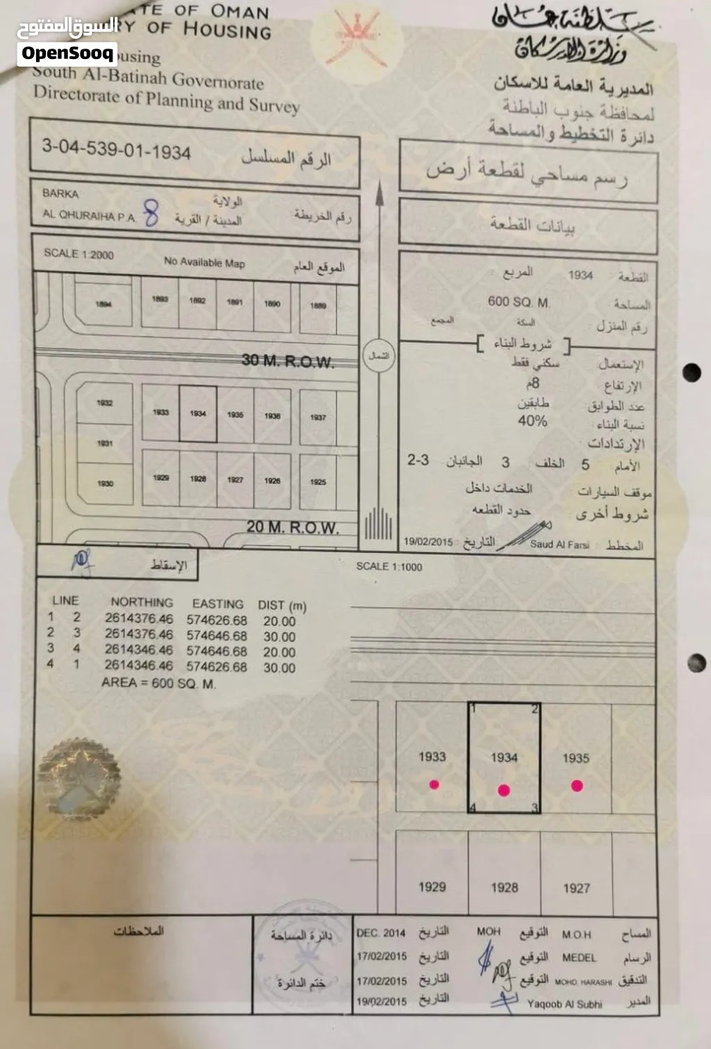 للبيع ثلاث اراضي شبك في بركاء القريحة الثامنة جنوب، انا المالك و الملك لله