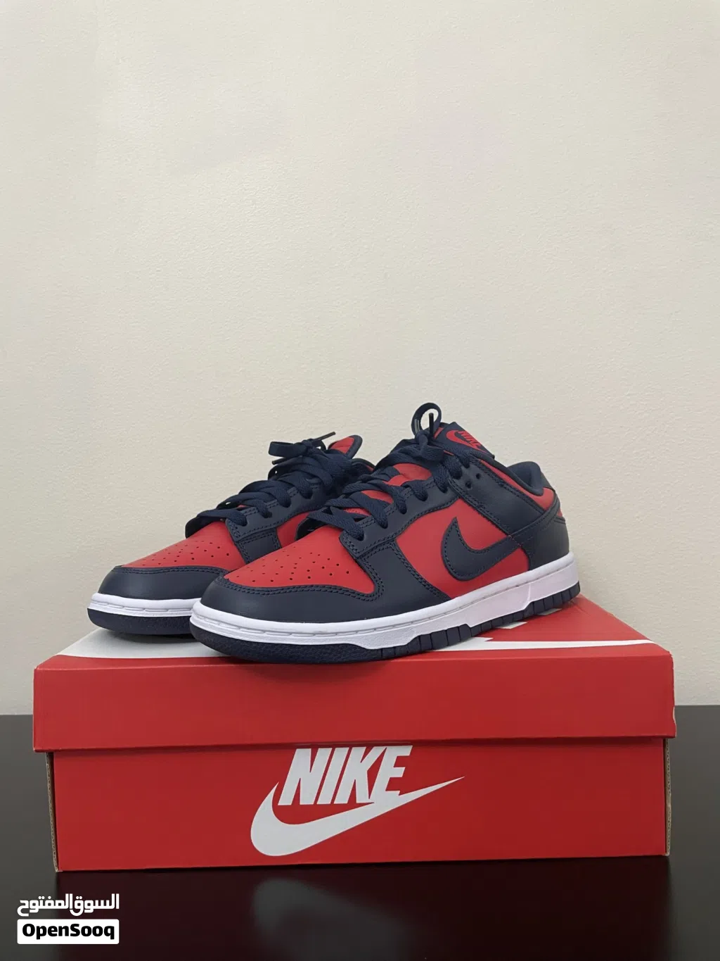 Nike dunk low retro “navy red”