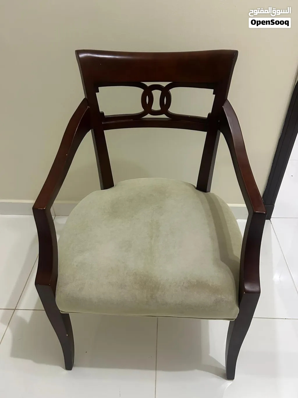 Wooden Upholstered Armchair