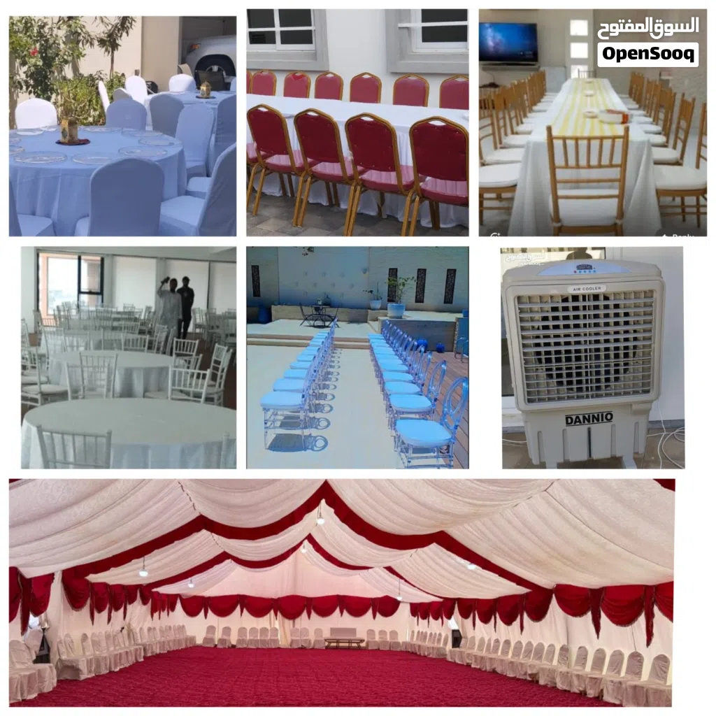 تاجير كراسي و طاولة. خيام. مكيف مال مي. أطفال كراسي و طاولةchair and table for rent t.