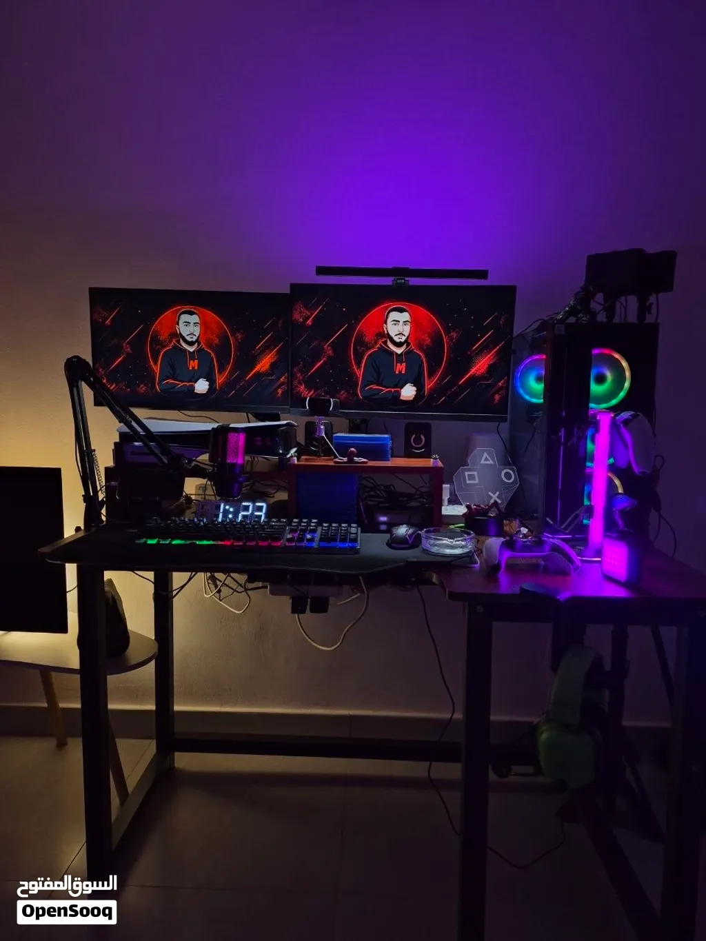 Ultimate Gaming & Streaming Setup Bundle – PC PS5 Pro Dual Monitors & More!