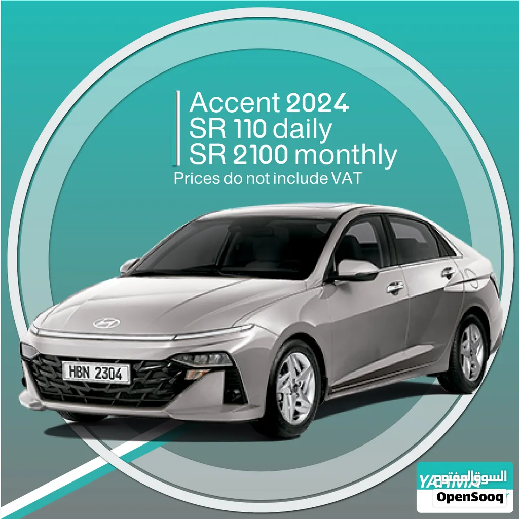 Hyundai Accent 2024 for rent in Khobar - Free delivery for monthly rental