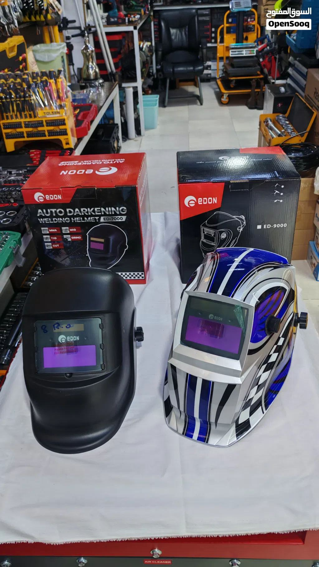 نضارة لحام هيلمت الكتروني خوذة الكترونية AUTO DARKENING WELDING HELMET مخفي شركة ايدون edon
