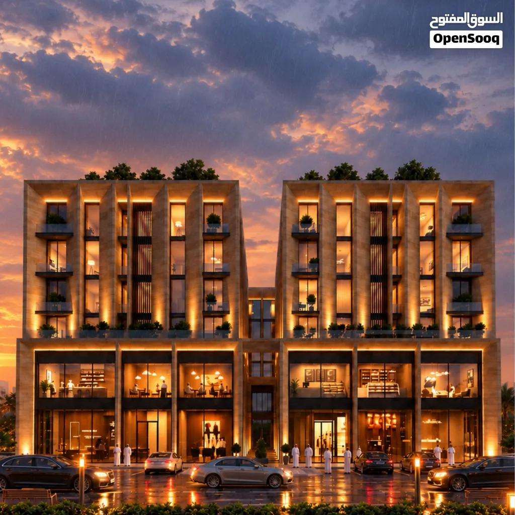 شقق سكنيه راقية للبيع وسط مجمع يضم مول تجاري