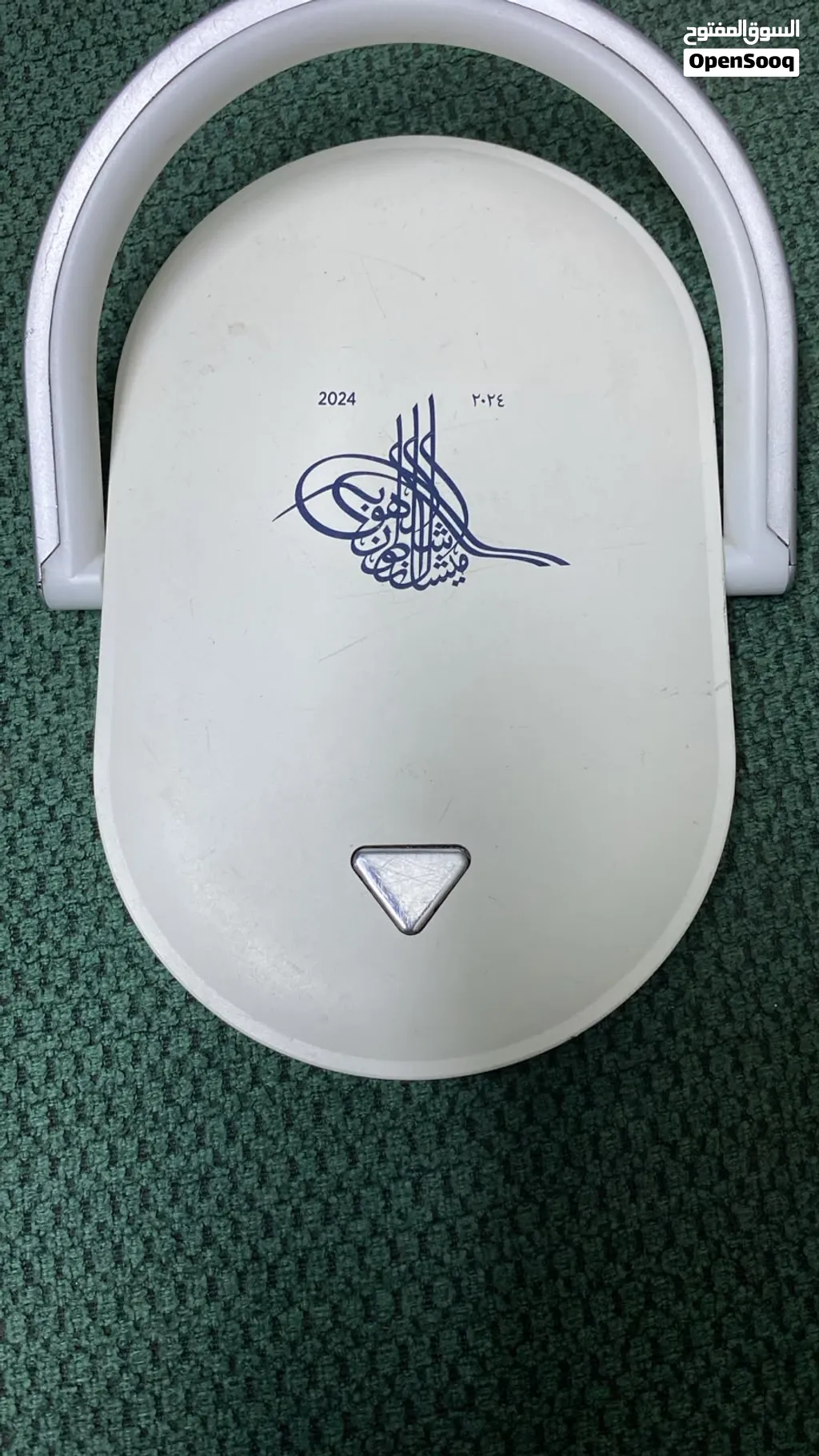 شاحن ويرلس لاسلكي شغال 100% مع اضاءه led ع اللمس ومعه عظمه شاحن ايفون