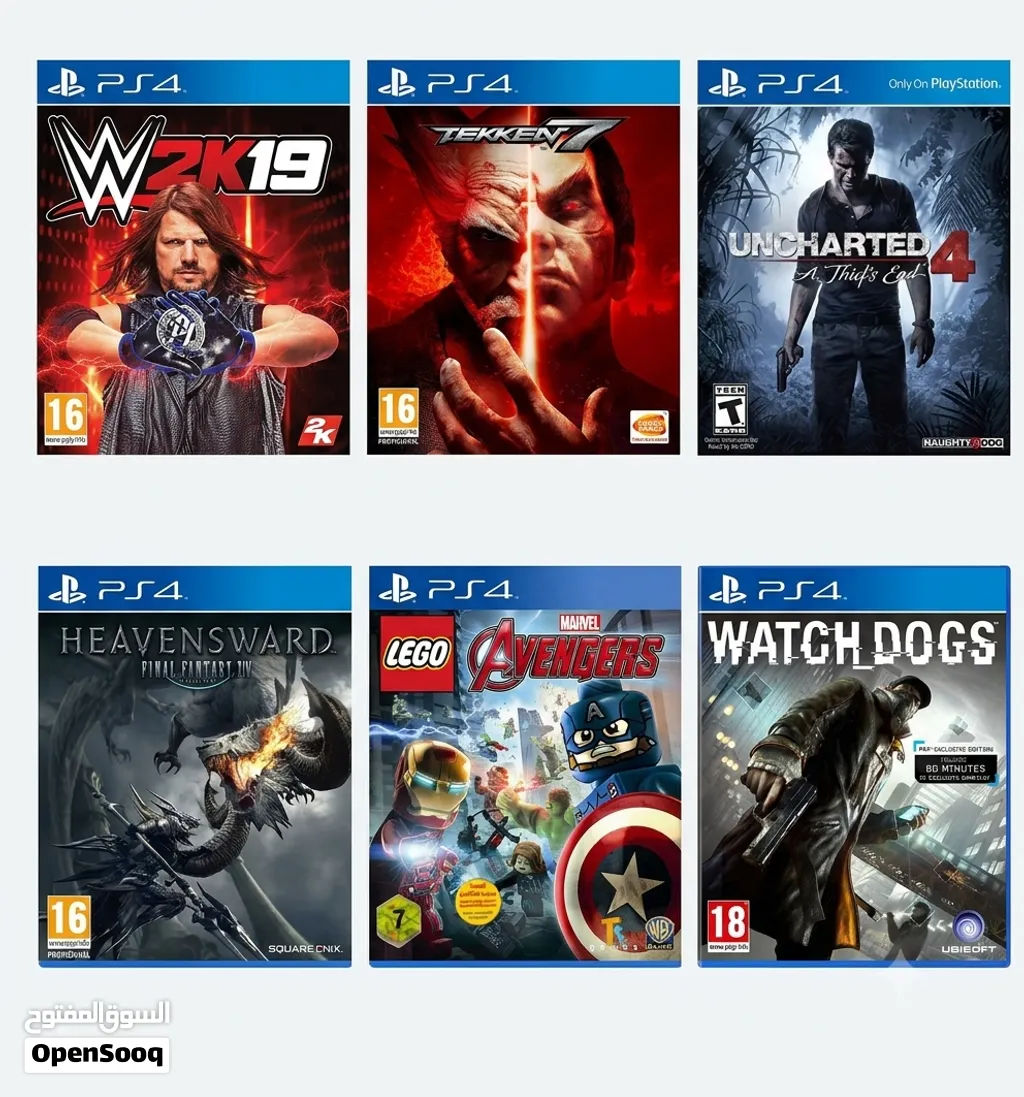 للبيع العاب PS4 مستخدمين