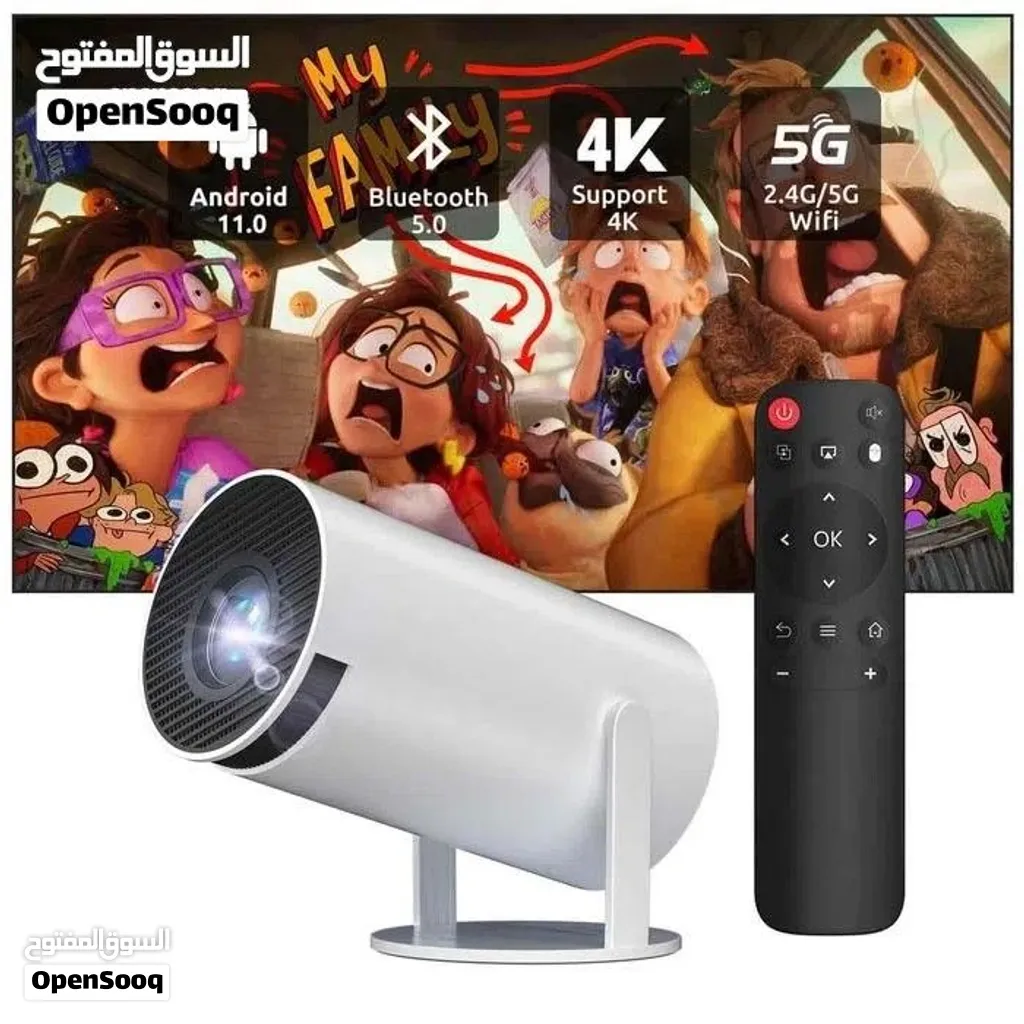 بروجكتر تجربة سينمائية بدقة 4K استمتع بتجربة مشاهدة غامرة بروجكتر HY300