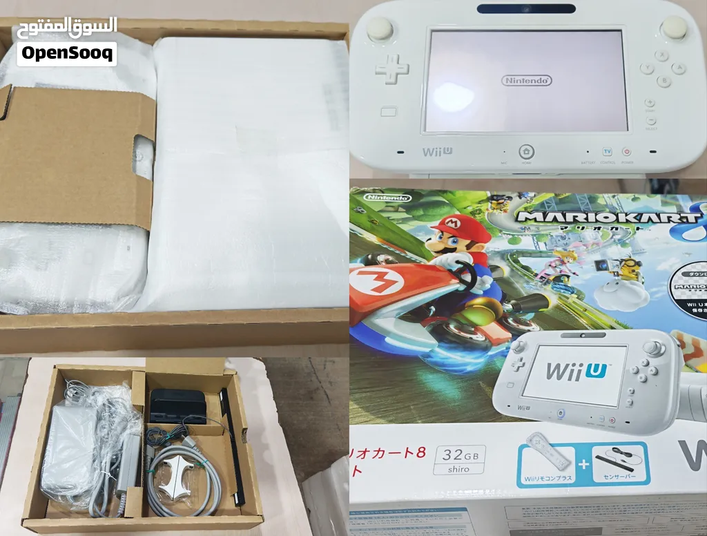 نيتندو وي يو شبه جديد بلكرتون نسخه ماريو مهكر