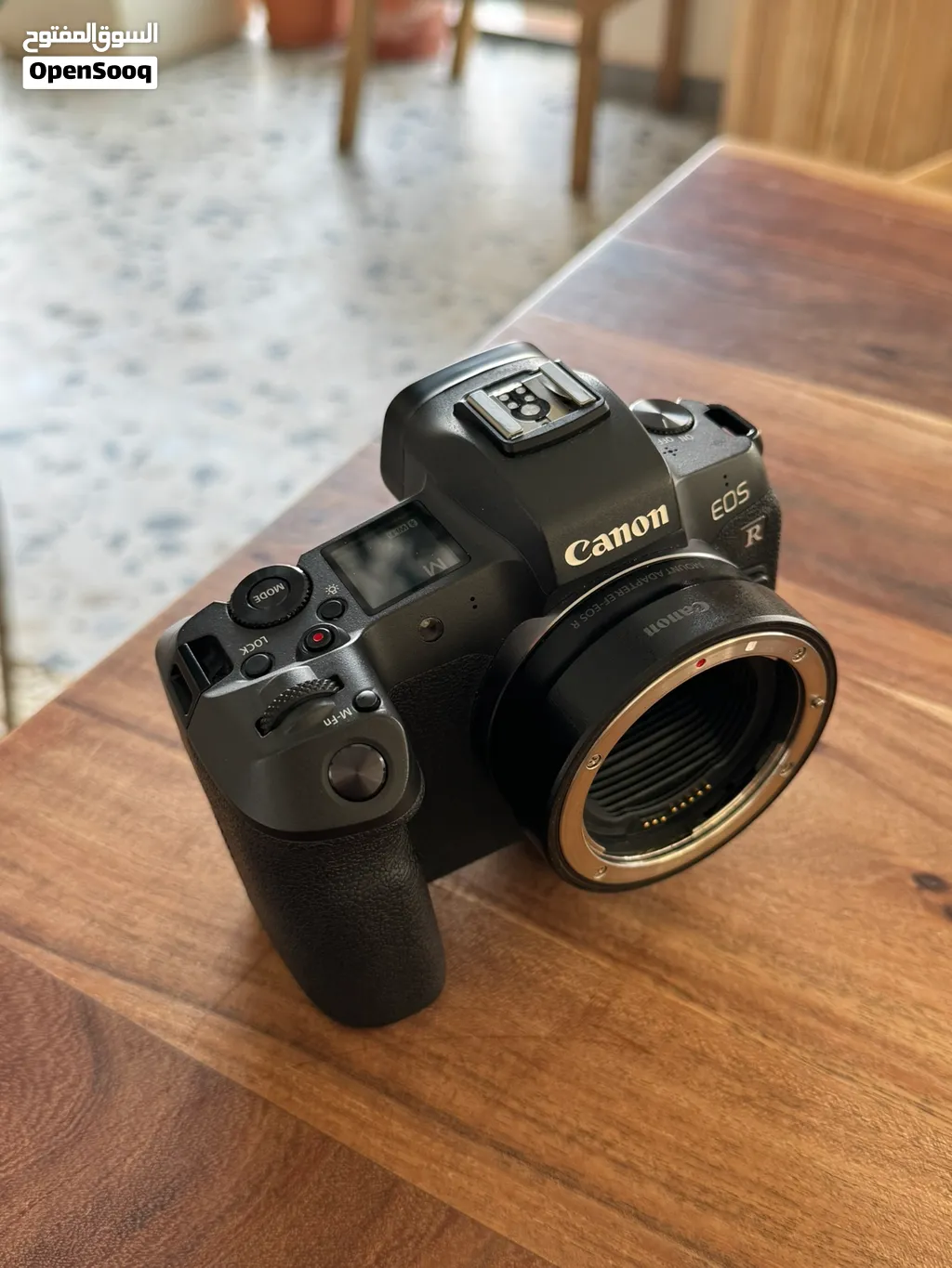Canon R with adapter