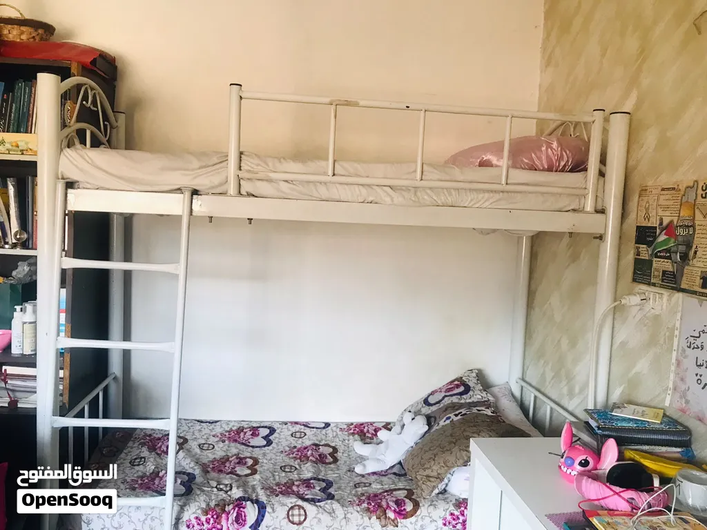 تخت طابقين حديد قياس 160*70