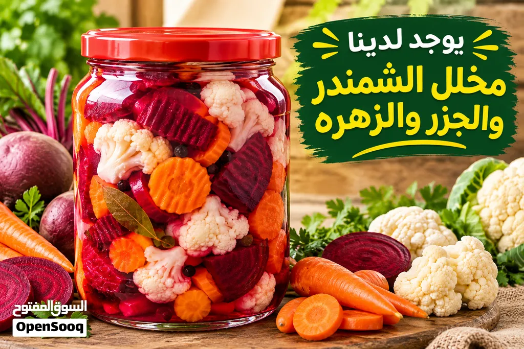 مخلل الشمندر والجزر والزهره بزار عماني سمن زبده جوده عاليه