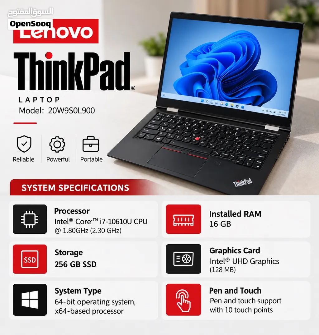 Lenovo ThinkPad i7 10th Gen 16GB RAM 256GB SSD Touchscreen 2-in-1