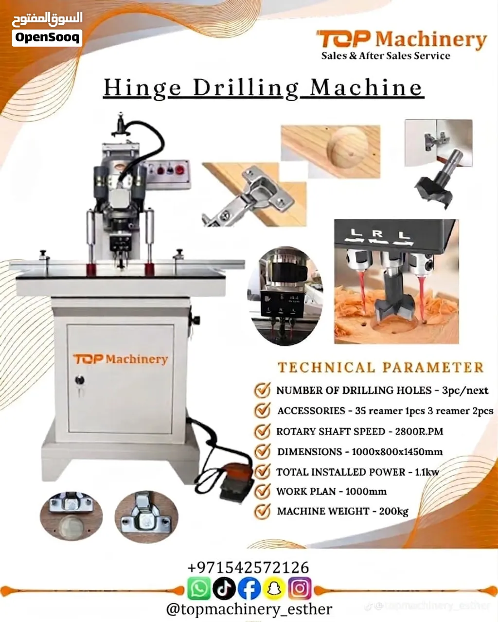Top international machiner hinge drilling machine usage - new brand Condition - flawless working