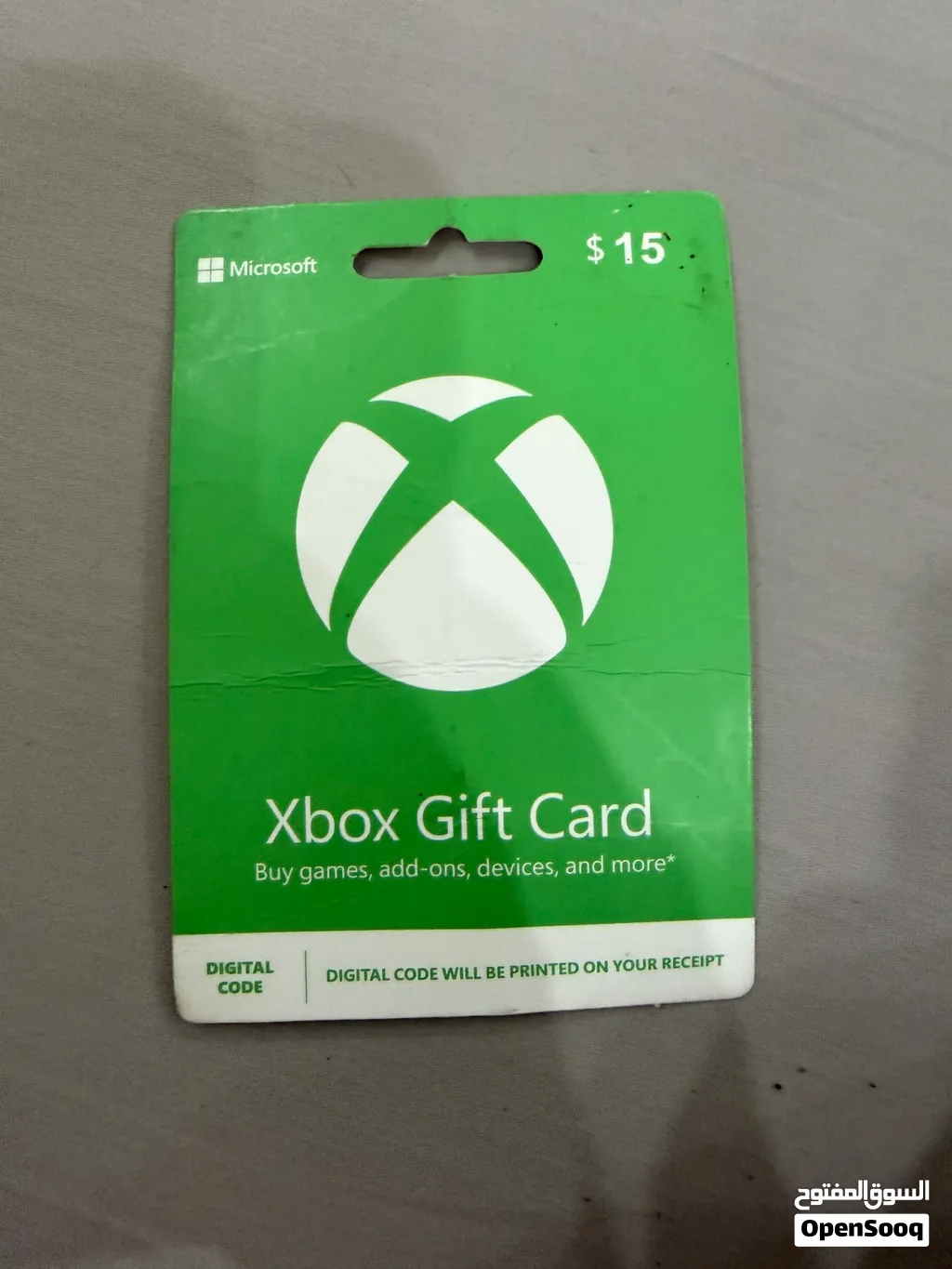 بطاقة إكس بوكس 15 دولار للبيع (Xbox Gift Card $15)