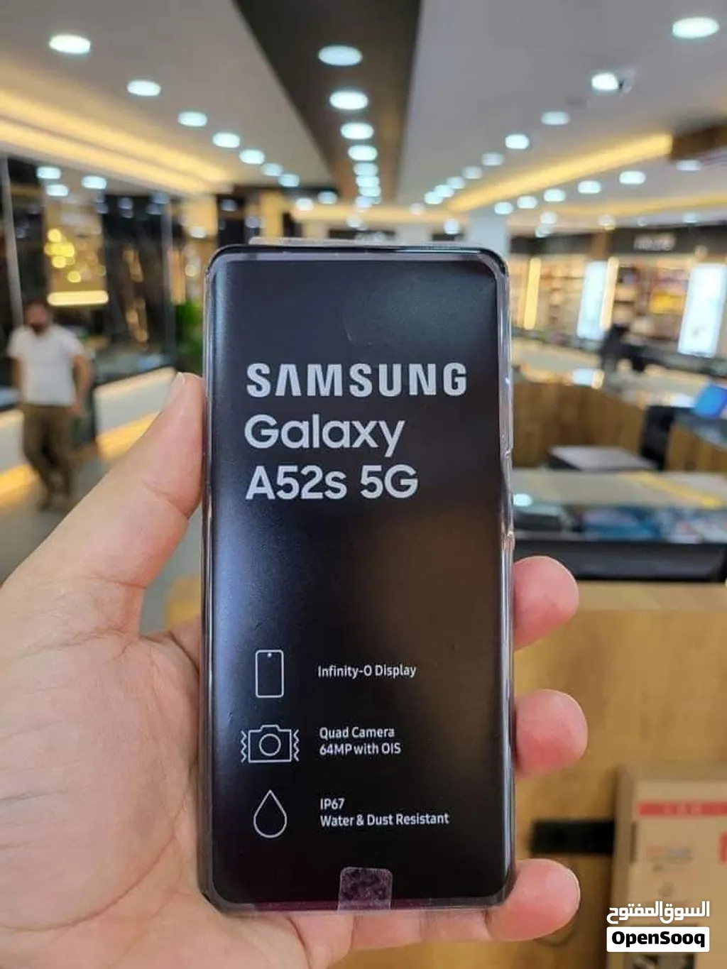على الفحص Samsung A52s 5G رام 16 جيجا 128 و 256 بدون كرتونه هدية كفر ولزقة وشاحن الاصلي متوفر توصيل