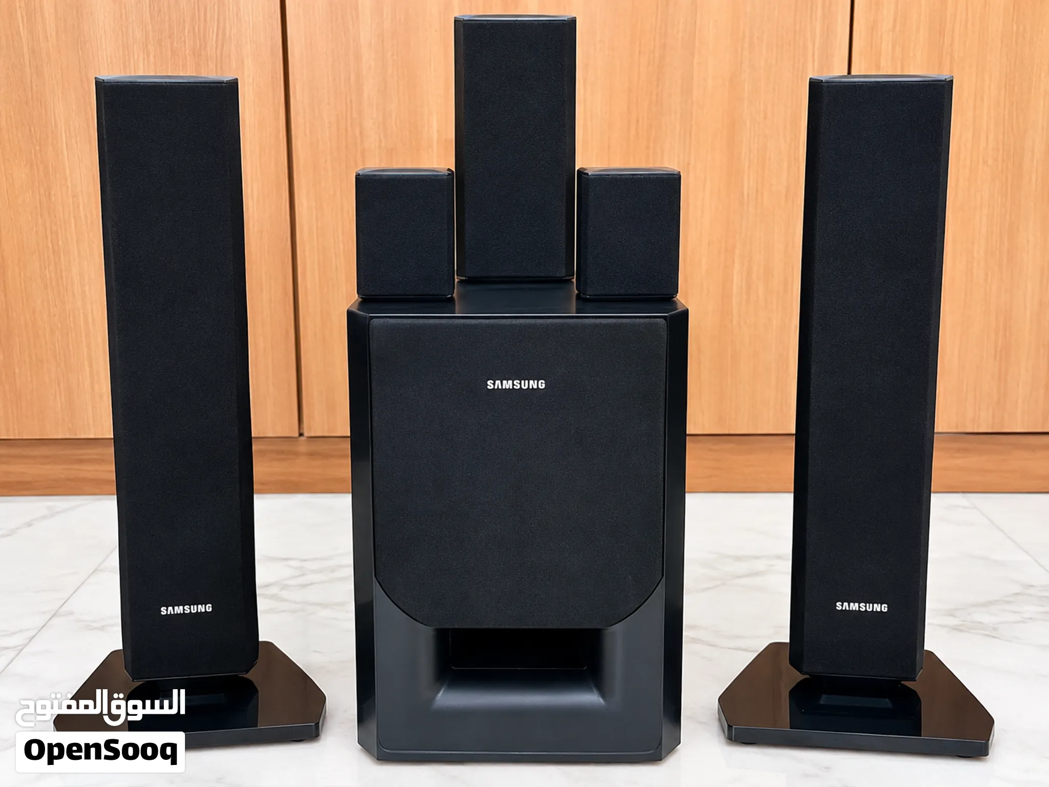 Samsung 5.1 home theater speaker set for sale. Asking price 600.sar