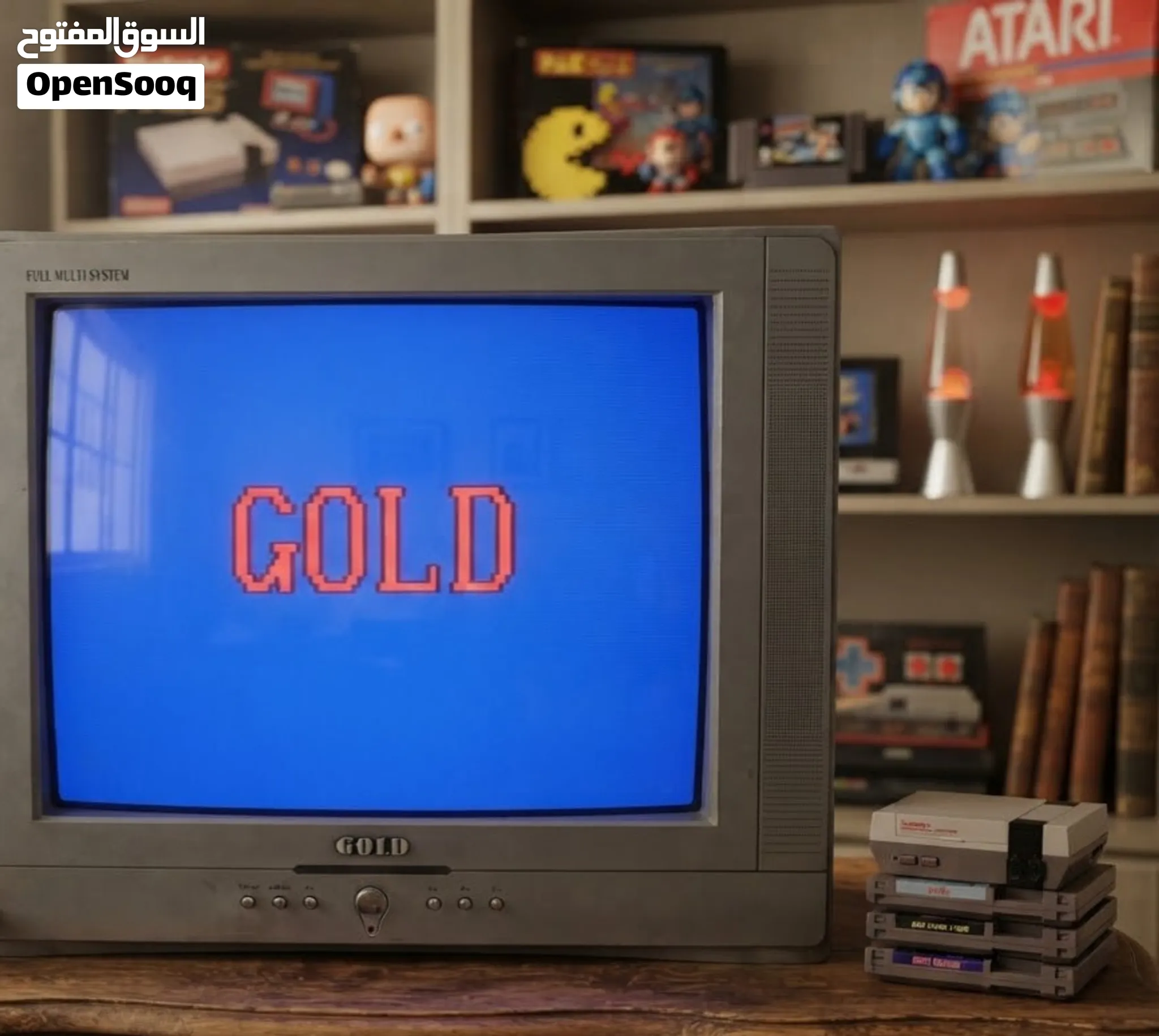 للبيع تلفاز أصلي من ماركة GOLD الشهيرة، مقاس 21 بوصة، بحالة ممتازة جداً ويعمل بكفاءة عالية.