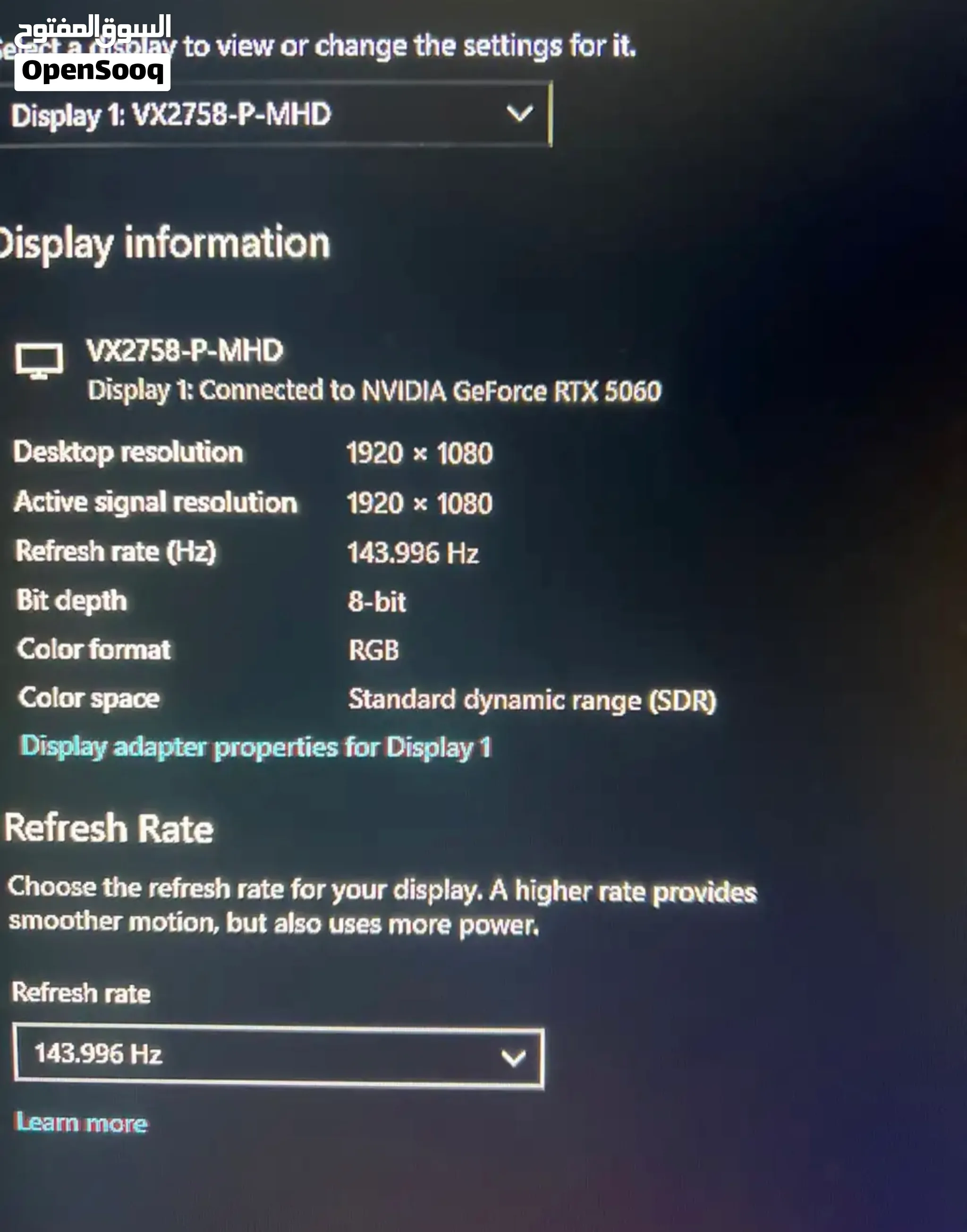 شاشه 144 هرتز 27 انش من viewsonic ips — صورة 1