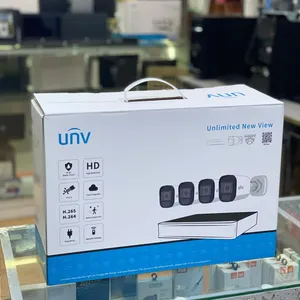 New UNV CCTV Full Kit System 4 Channel DVR, 4 Cameras & 20MTR 4 Cable