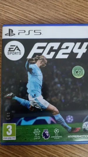 للبيع او التبديل ،  FIFA 24 نسخة PS5 أصلية + غلاف (داعم للعربية) — بحالة ممتازة