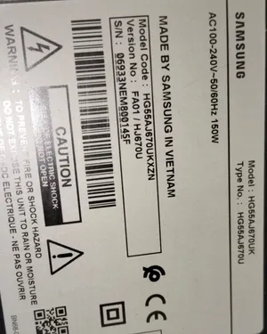 Samsung smart 55 inch LCD tv
