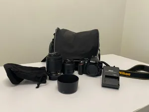 Nikon D3200 DSLR Camera with all accessories and 2 lenses كاميرا نيكون نايكون بكامل الملحقات وعدستين