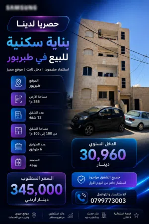 بناية سكنيه مؤجرة بالكامل بعقود سنوية