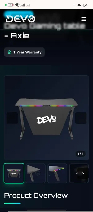 Gaming Table Devo + Gaming Chair D للبيع