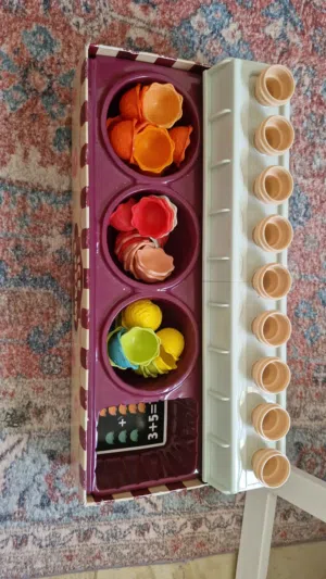 counting number  ice cream toy.  puzzle set
