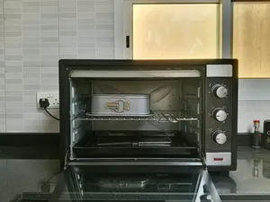 Geepas 60L Electric Oven + Prestige 9 Square Baking Pan Combo