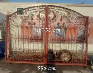 أبواب حديد مشغول جاهزة الصنع للفلل بأسعار منافسة Rought iron steel for villas with competitive price