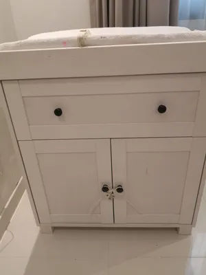 Home center changing table with storage