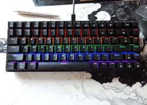 Keyboard كيبورد كمبيوتر Type C Blue Switch اضاءة خلفية RGP