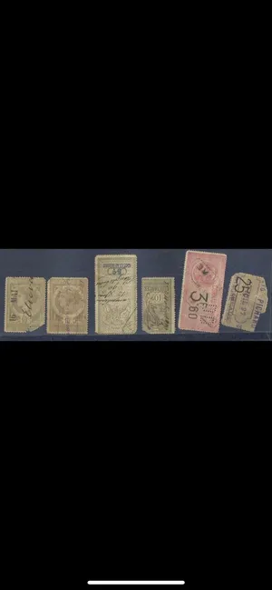 مجموعة طوابع عدد 7 طوابع مخزنات من 1890 م تابعات للجمارك الفرنسيه