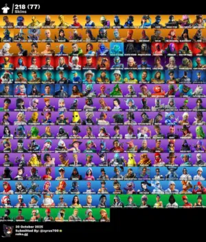 TRAVIS SCOTT ASTRO JACK RARE FORTNITE ACCOUNT with 218 Skins